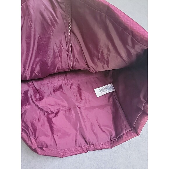 Lands End Puffer Vest Womens M Purple Feather Down Snaps Pockets Outdoor Hiking - Picture 5 of 12